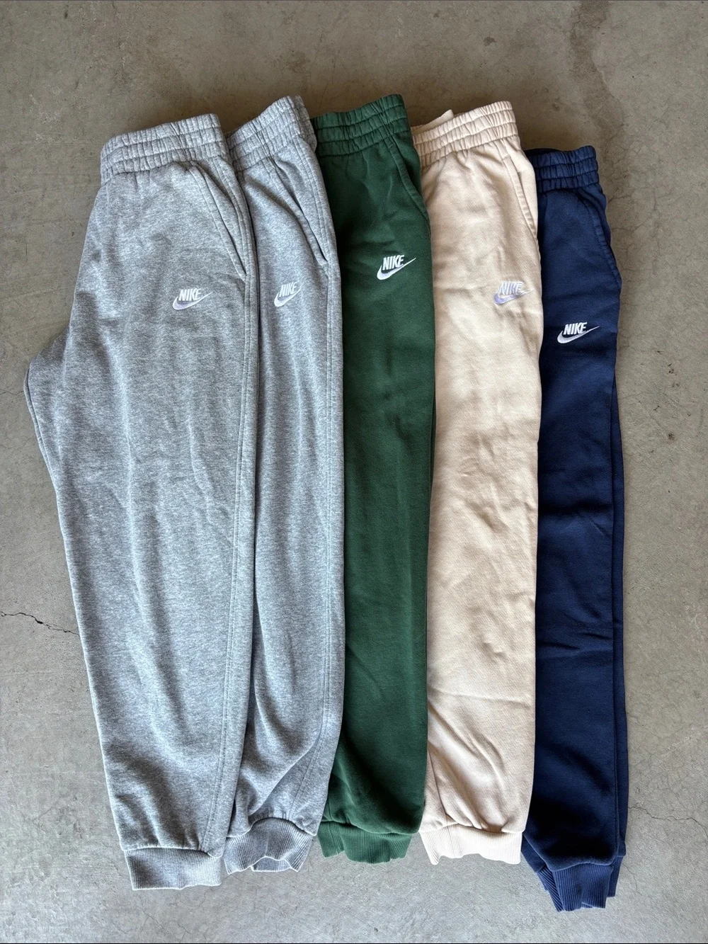 Nike Youth XL Sweatpants Joggers 5 Pair Lot Gray Green Cream Navy Y2K